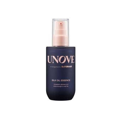 UNOVE Silk Oil Essence 70ml bottle with clear cap, formulated to deliver smooth, healthy, and nourished hair daily.