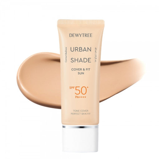DEWYTREE Urban Shade Sun 40ml tube with cap open, showcasing nozzle design for easy application.