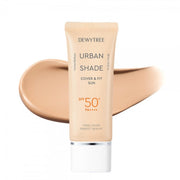 DEWYTREE Urban Shade Sun 40ml tube with cap open, showcasing nozzle design for easy application.