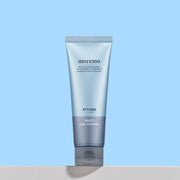 moremo For Men Multi Curl Hair Cream C 120ml tube on light blue background. Men's curl styling cream for shaping and protecting hair.
