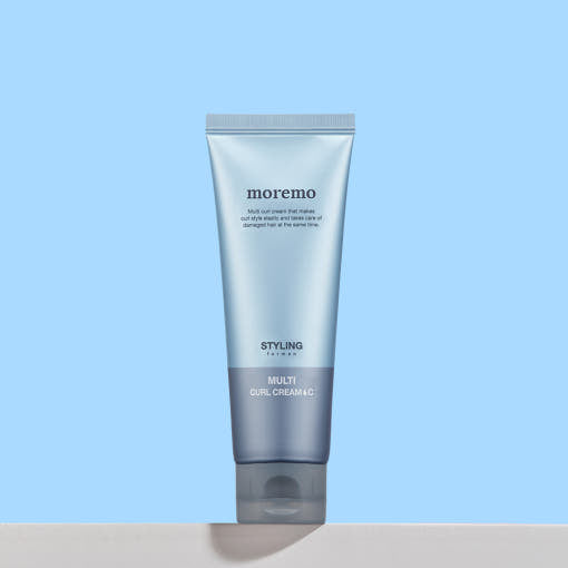 Multi Curl Hair Cream C by moremo for men, 120ml tube displayed upright on a neutral surface. Ideal for defining curls with a natural finish.