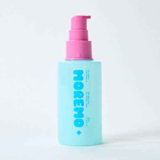 Multiple Moremo Pro Repair Hair Essence 80ml bottles and packaging, showcasing the vibrant blue and pink design for hair care.