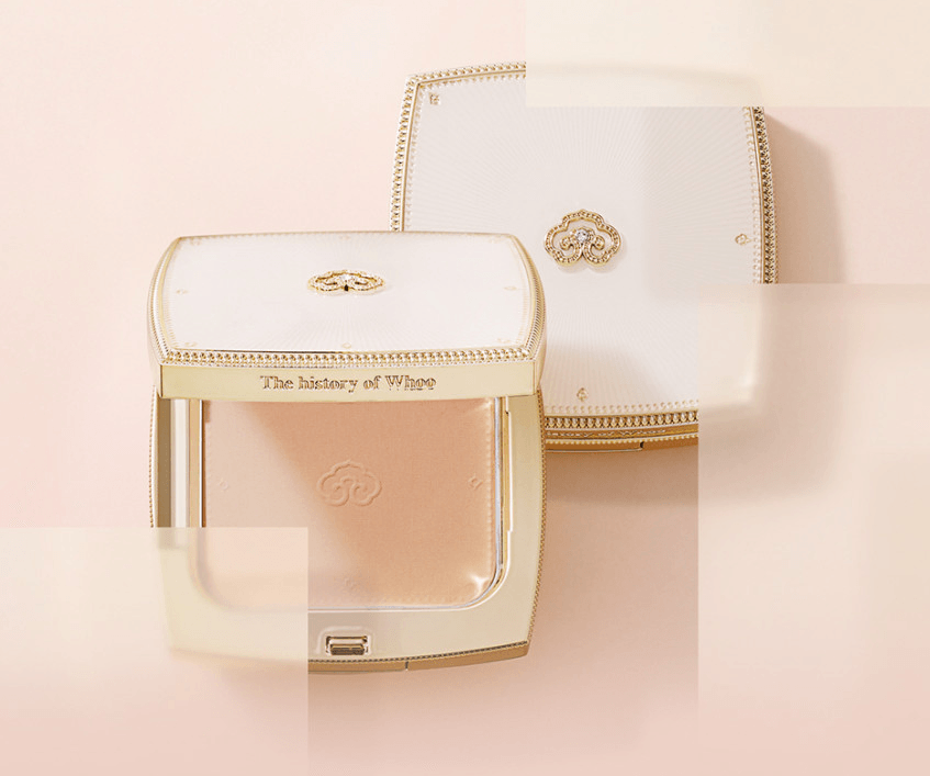THE WHOO Gongjinhyang Mi Velvet Powder Pact SPF30 PA++ in luxurious packaging, shade No.23 for flawless skin.
